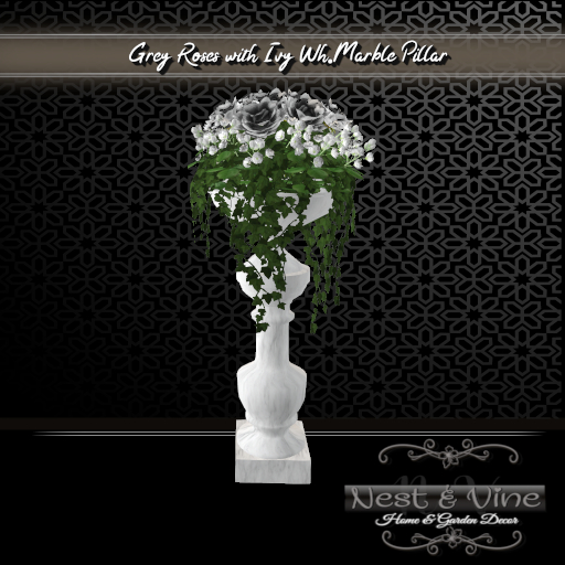 Grey Roses/White Pillar