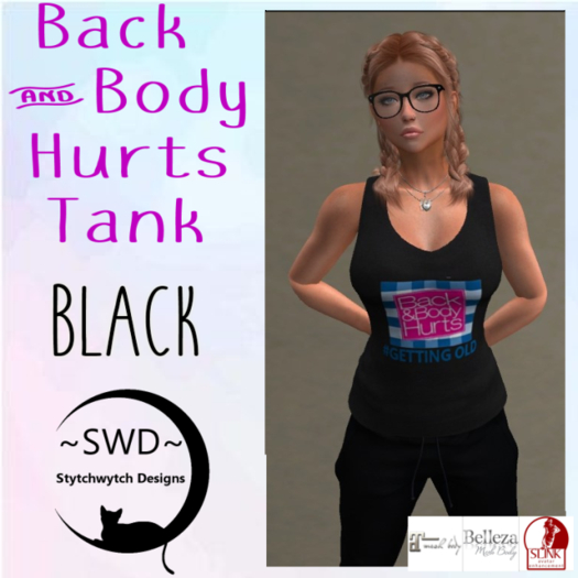~SWD~ Back & Body Tank Black {rez and click}