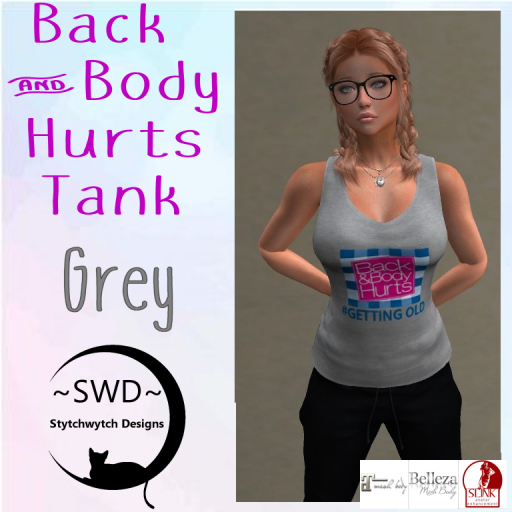 ~SWD~ Back & Body Tank Grey {rez and click}