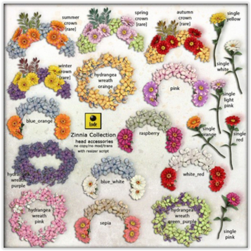 *LODE* Head Accessory - Zinnia Single [orange]