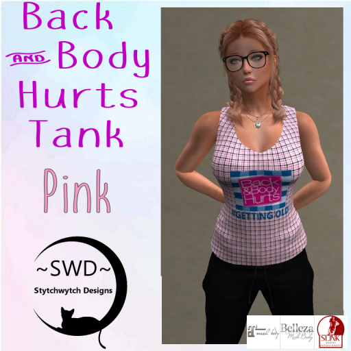 ~SWD~ Back & Body Tank Pink {rez and click}