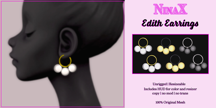 NinaX: Edith Earrings