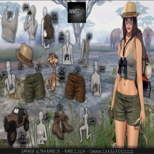 AnaSTyle - Safari - #14 Running Giraffe Animesh RARE