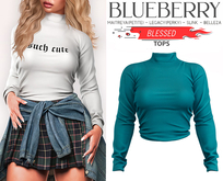 Blueberry - Blessed - Tops - Aqua