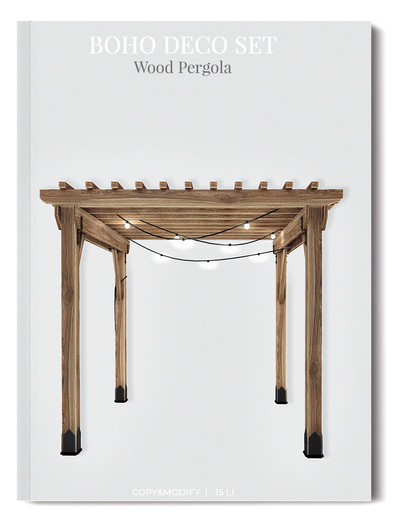 MINIMAL - Boho Deco Set Wood Pergola
