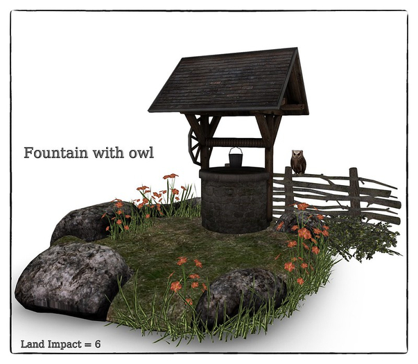 Fountain with owl-Box