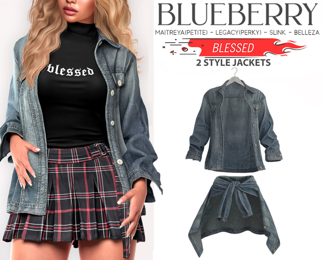 Blueberry - Blessed - 2 Style Jackets - Darkblue