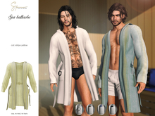 S&P Spa bathrobe male stripe yellow (wear to unpack)