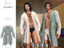 S&P Spa bathrobe male stripe mint (wear to unpack)