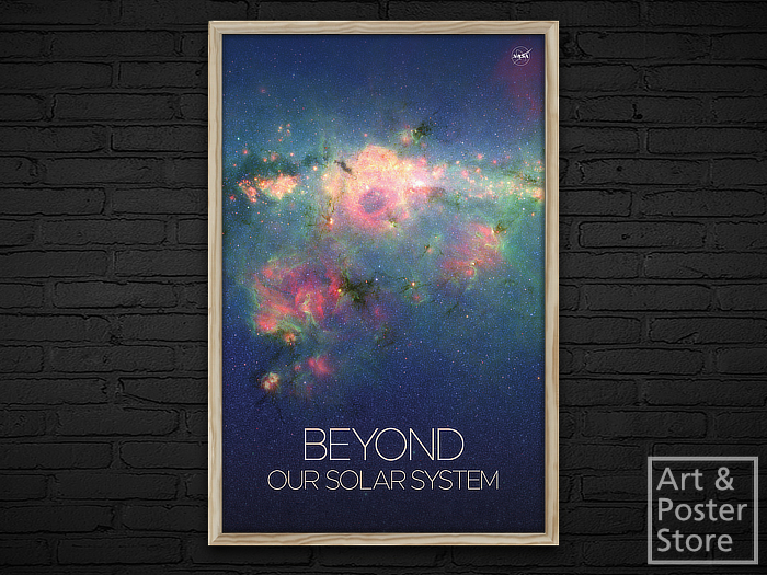 BEYOND #01 | NASA Solar System Space Poster | Plain Mesh Frame with 6 texture options