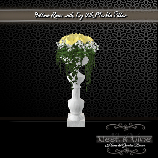 Yellow Roses/Wh.MarblePillar