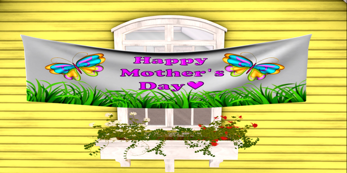 Happy Mother's Day Butterfly Banner