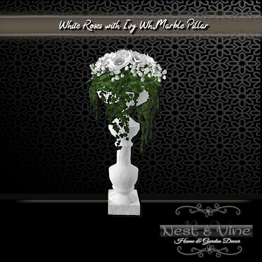 White Roses/Wh.Marble Pillar