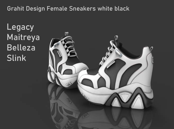 Graphit Design Female sneakers white black
