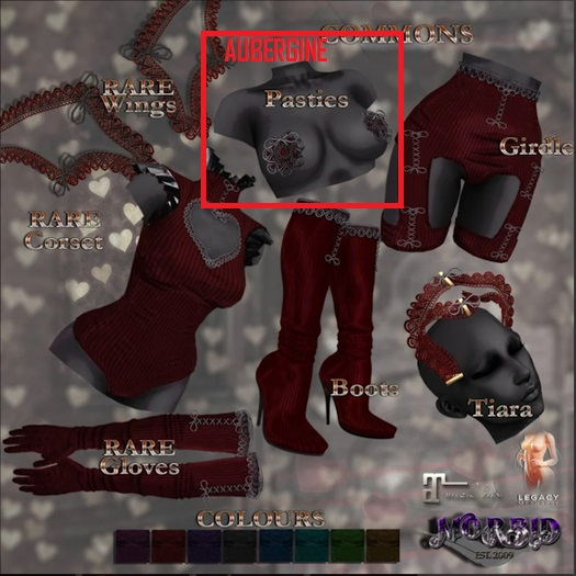 MORBID Amore Pasties ML - Scarlet - COMMON 