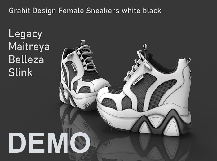 Graphit Design Female sneakers white black DEMO