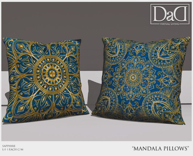 Mandala Pillows - Sapphire