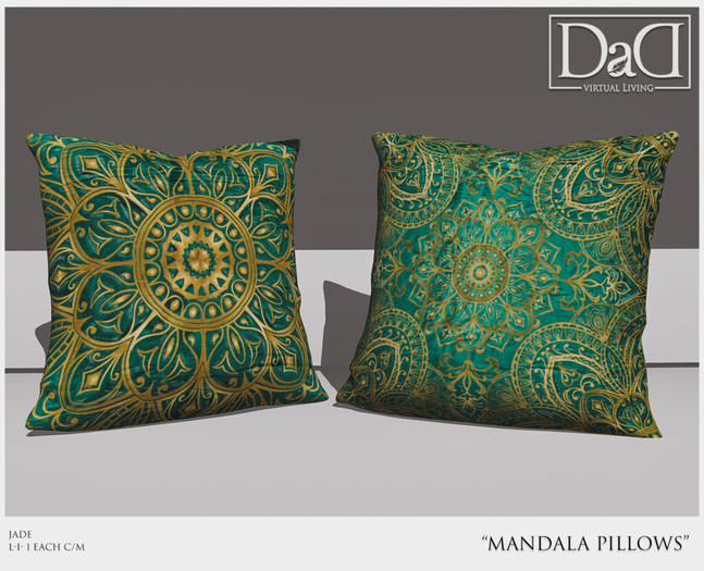 Mandala Pillows - Jade