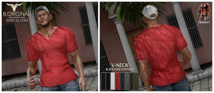 B.ORIGINAL. LEGACY V-NECK - 8 TEXTURE FATPACK DEMO