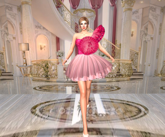 Adl Alta Moda Shocking Pink Cocktail Dress