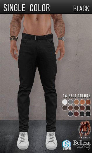 {COLD-ASH} MILES Casual Chinos (Black)