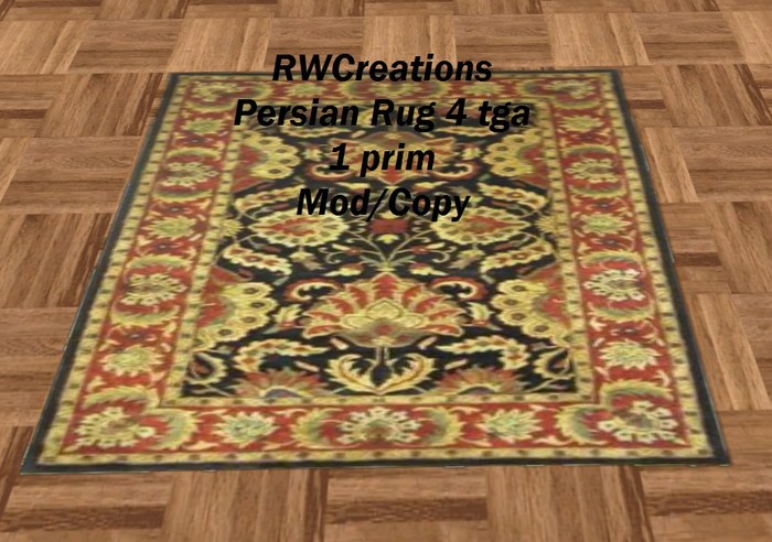 RWC- Persian Rug #4 tga (boxed)(Boxed)(square prim rug)  