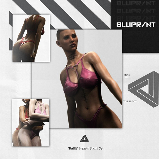 Blupr/nt - "BABE" Hearts Bikini Set -Extreme  FP!- 