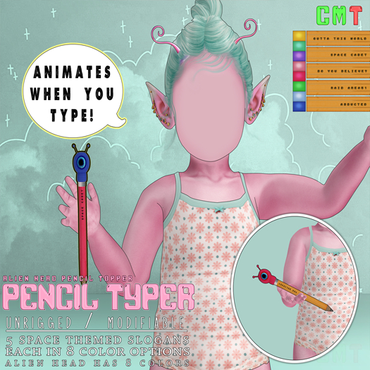 {m} alien pencil typer