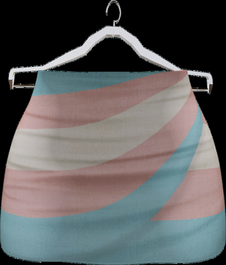 Trans Flag Mini Skirt
