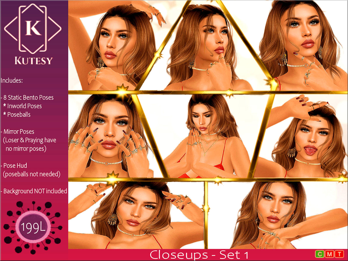 Kutesy Closeups Set 1 Poses FATPACK
