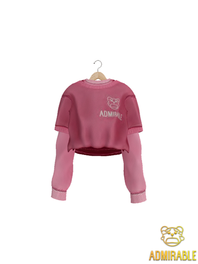 Admirable. Layered Shirt (Pink)