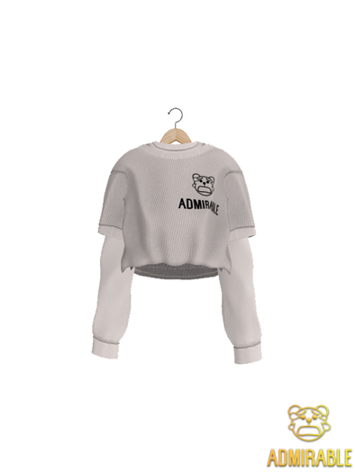 Admirable. Layered Shirt (White)