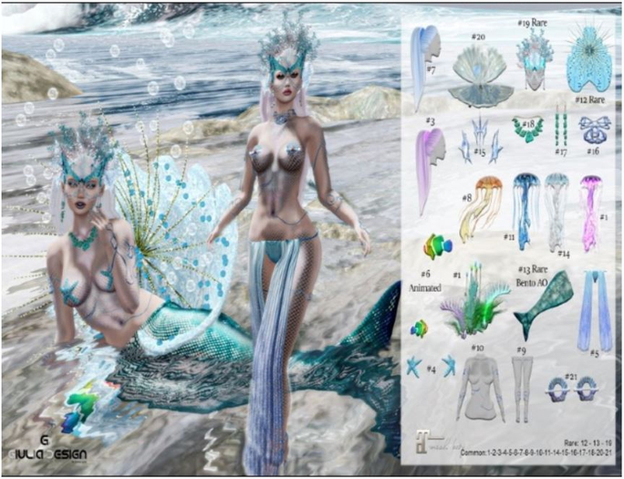 #7  Hair azul[GIULIADESIGN] -MERMAID-COMMON