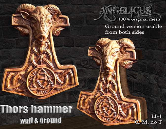 ::ANGELICUS:: Thors hammer decor Set