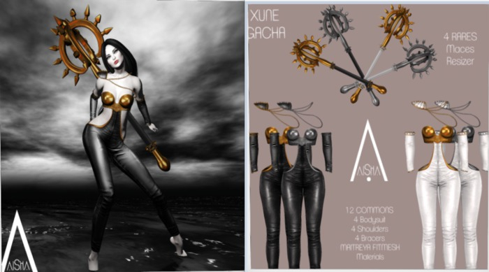 .AiShA. Xune Gacha RARE MaceGold/White (Rezz&Click)