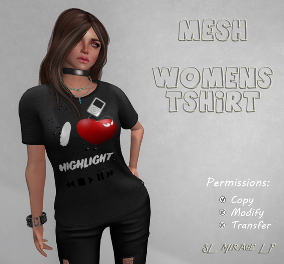 Womens MESH Shirt - I LOVE HIGHLIGHT