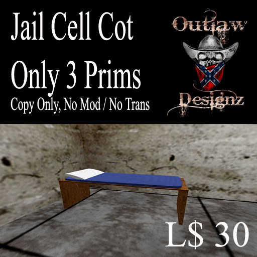 Wooden Jail Cell Cot