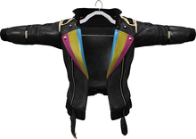 Pansexual Flag Leather Biker Jacket