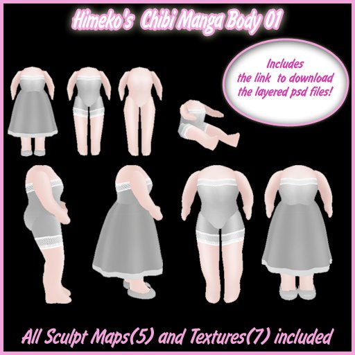 [FULL PERMS]Himeko's  Chibi Manga Body 01