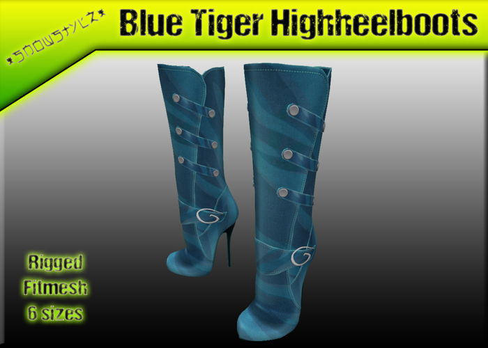 *SnoWStylZ* Blue Tiger boots