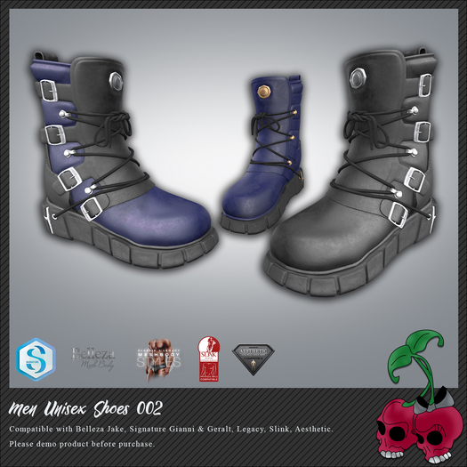 *Crazy Cherry* MEN Unisex Shoes 002