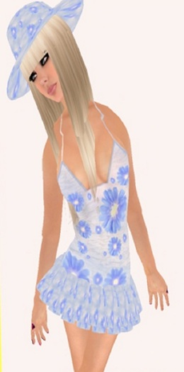 :::HAUS**OF**GAGA::: Blue Sun Dress