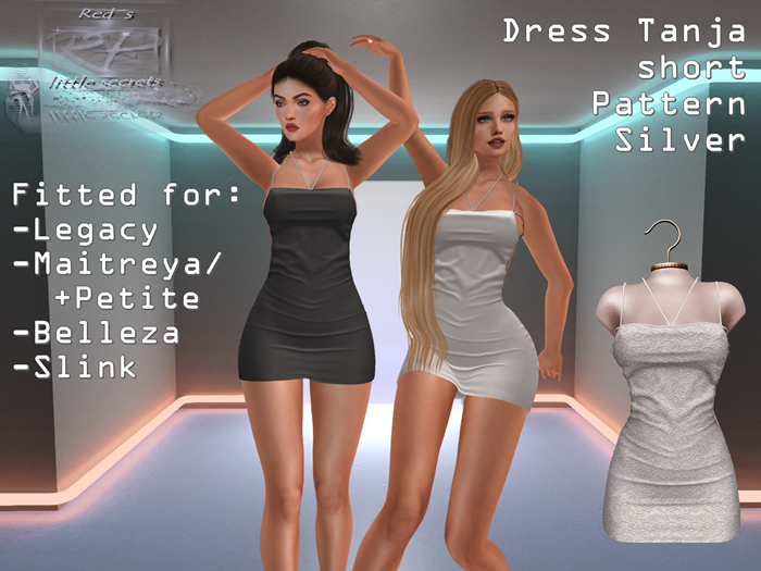 {RP} Dress Tanja Silver Pattern short