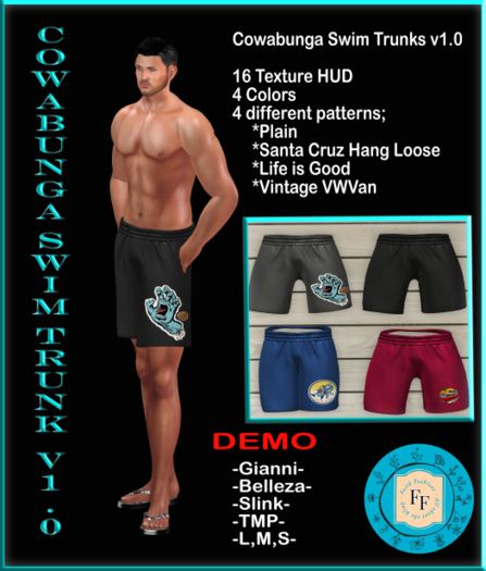 [FF]Cowabunga Swim Trunks v1.0 HUD DEMO DELIVERY