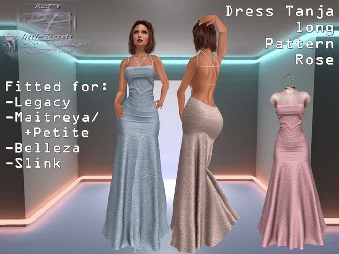 {RP} Dress Tanja Rose Pattern long
