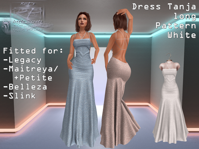 {RP} Dress Tanja White Pattern long