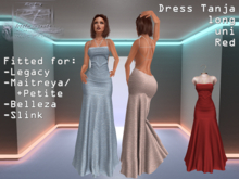 {RP} Dress Tanja  Red uni long