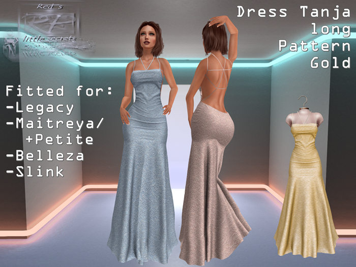 {RP} Dress Tanja Gold Pattern long