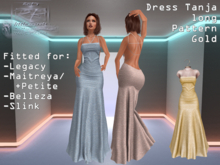 {RP} Dress Tanja Gold Pattern long
