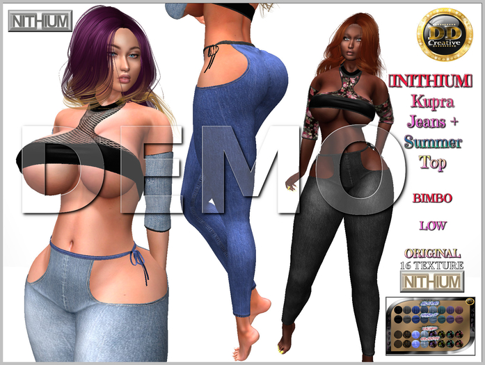 ☾ⅅⅅ☽ ◉ [INITHIUM] Kupra Jeans Summer Top ◉ [ DEMO ]